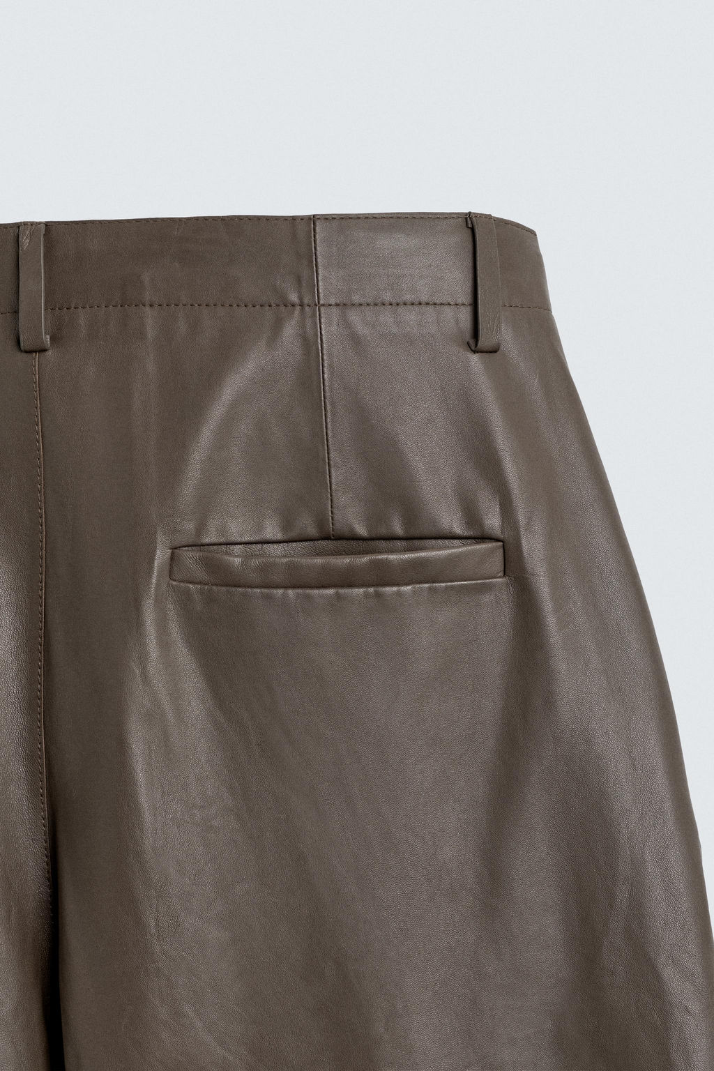 PANTAL?N BALLOON FIT PIEL / Beige - Zara фото 10