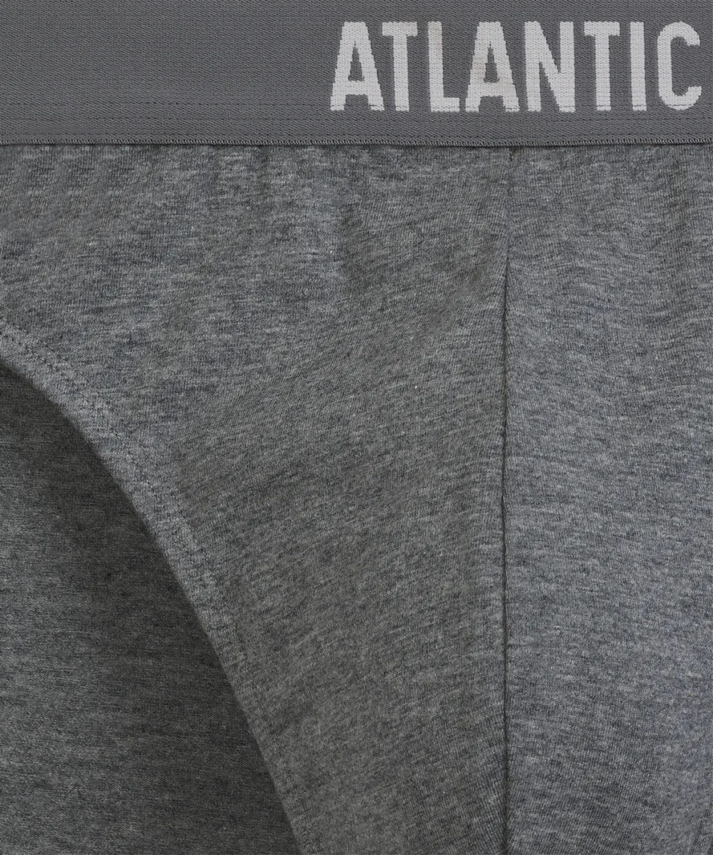 ATLANTIC 3MP-094 Трусы спорт Solid - набор 3 шт. черный + серый меланж + темно-серый меланж фото 8