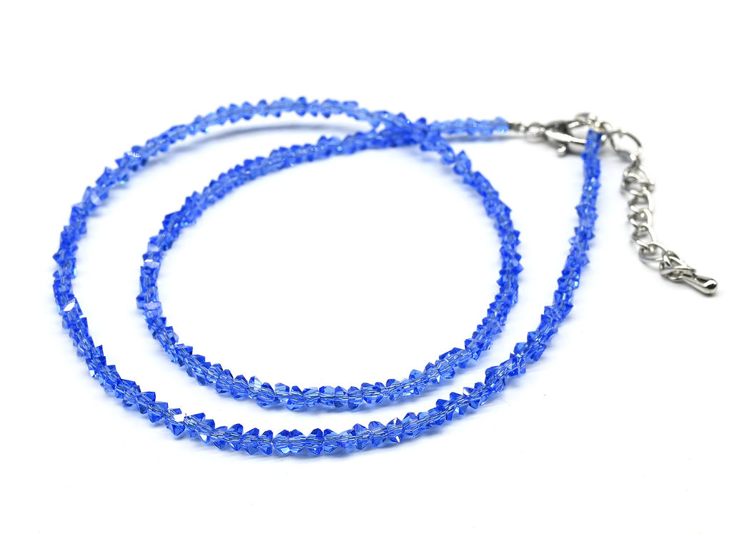 Чокер на шею женский из циркона огранка 4мм цв.зеленый хамелеон, 38см - Радуга камня фото 33