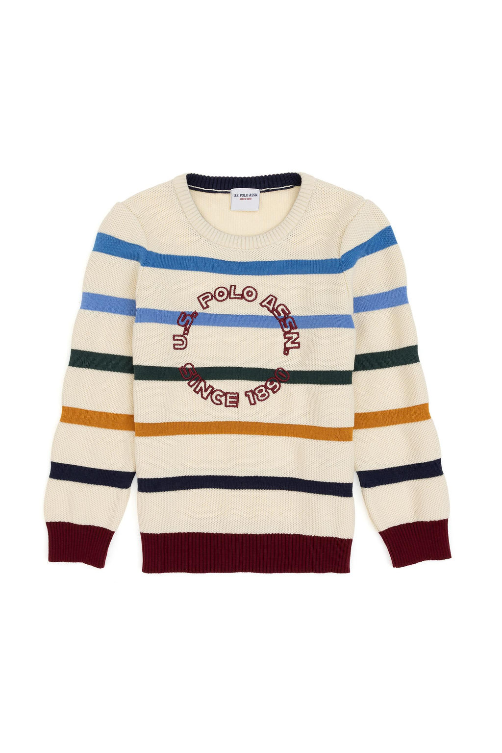 Erkek _ocuk Krem Bisiklet Yaka Kazak - U.s. polo assn фото 2