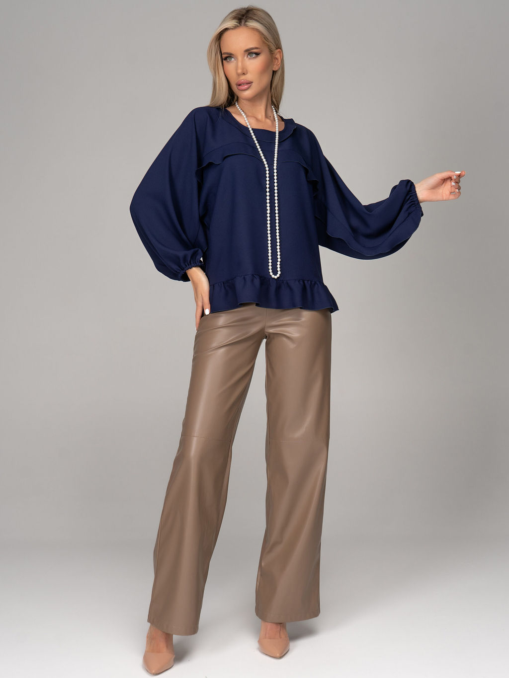 Блузка Бохо (синий) - Эльза фото 5