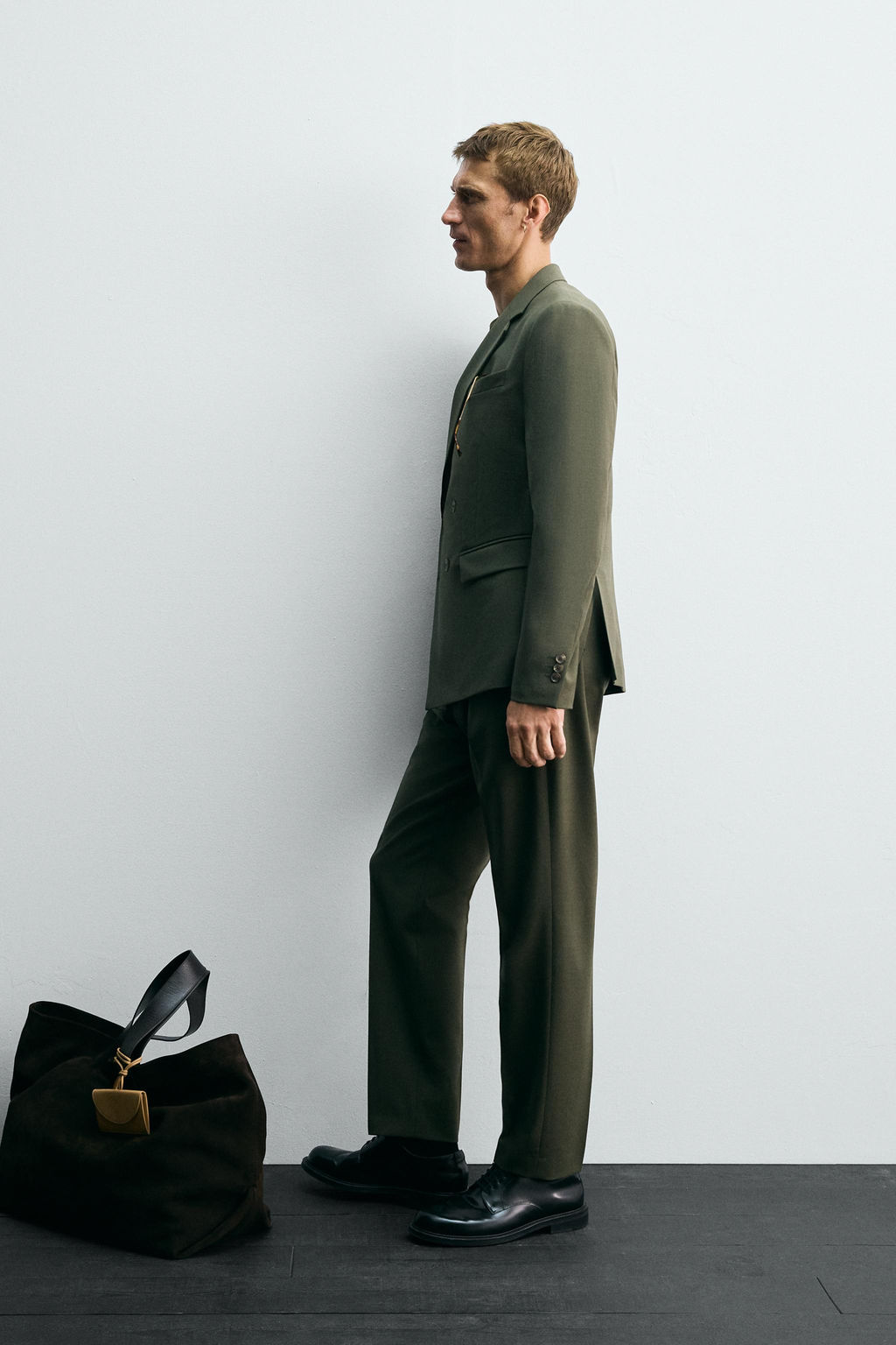DOUBLE-BREASTED WOOL SUIT BLAZER - Zara фото 4