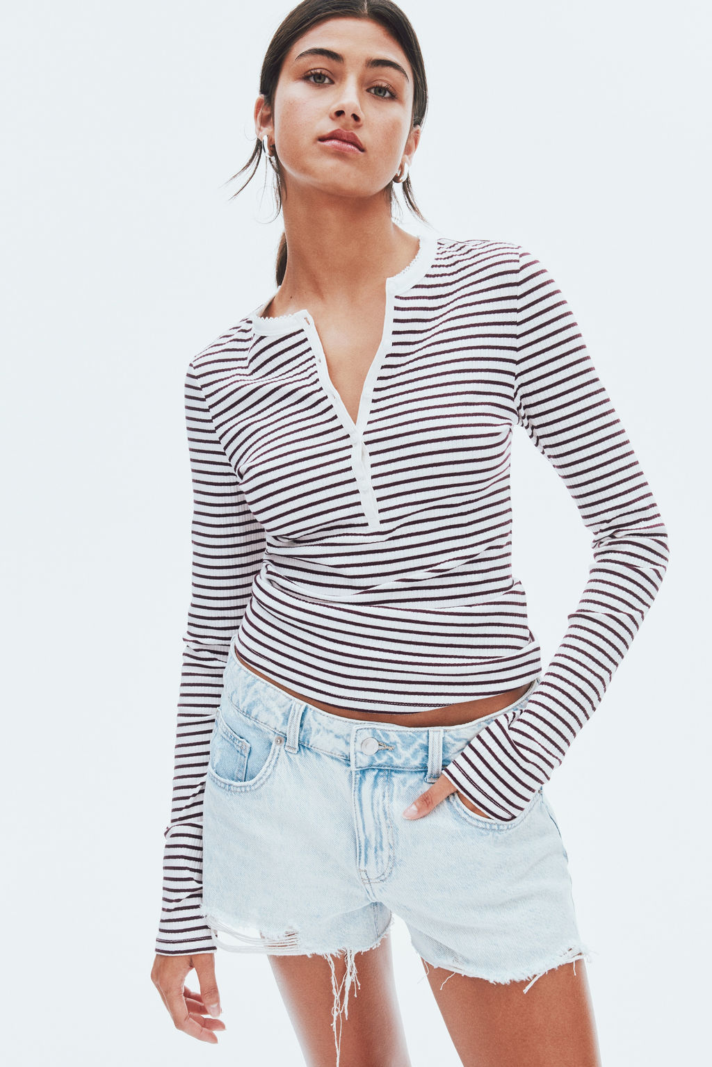 Camiseta de canal? con cuello panadero - H&m фото 5