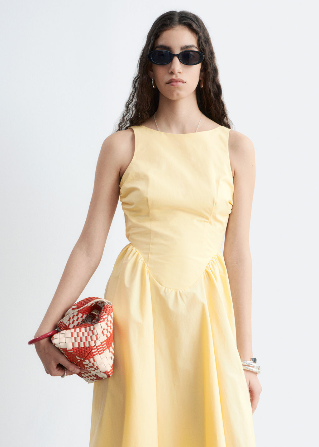Vestido midi con lazo en la espalda - H&m фото 7