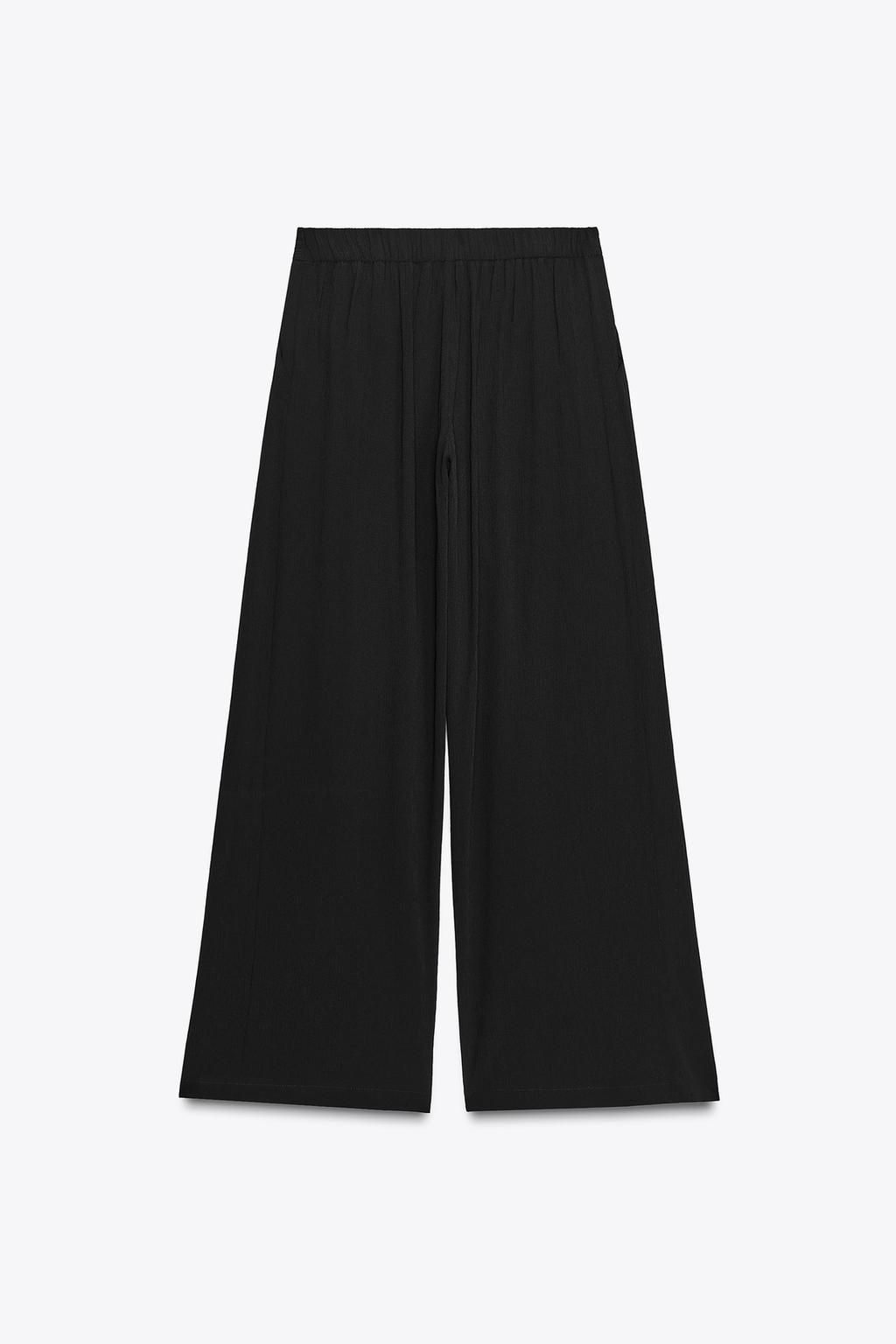 WIDE-LEG TROUSERS WITH WRAP WAIST - Zara фото 6