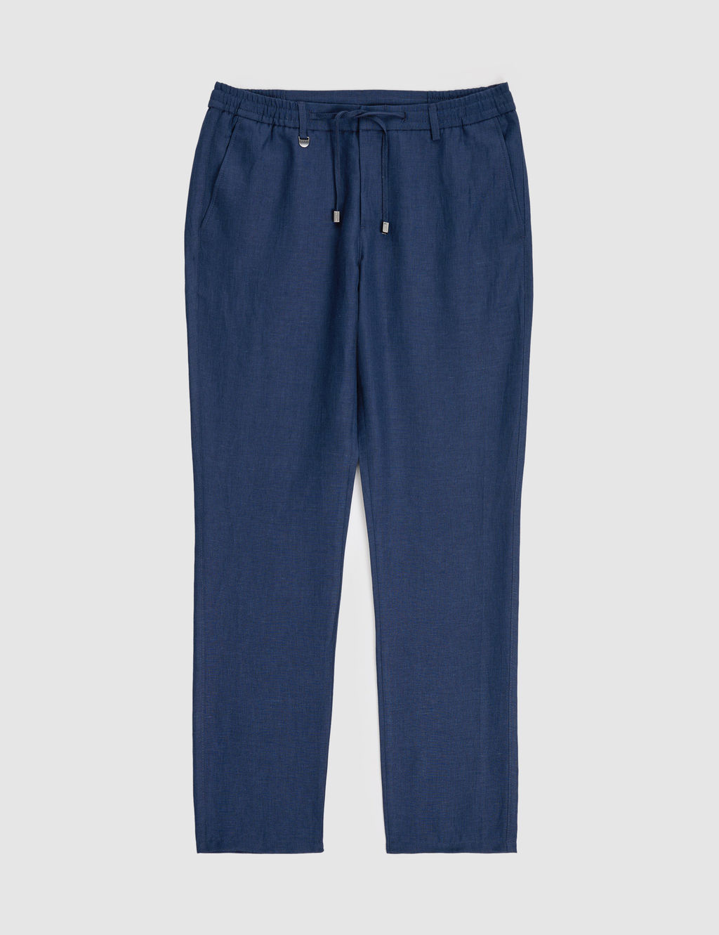 Lacivert Slim Fit Keten Kar___ml_ Pantolon