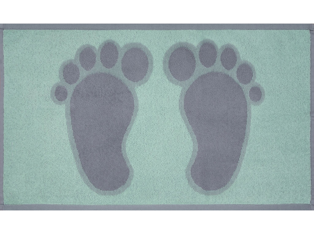 Полотенце махровое 6с104.411ж1 Коврик-ножки (мятный2) 67х40см