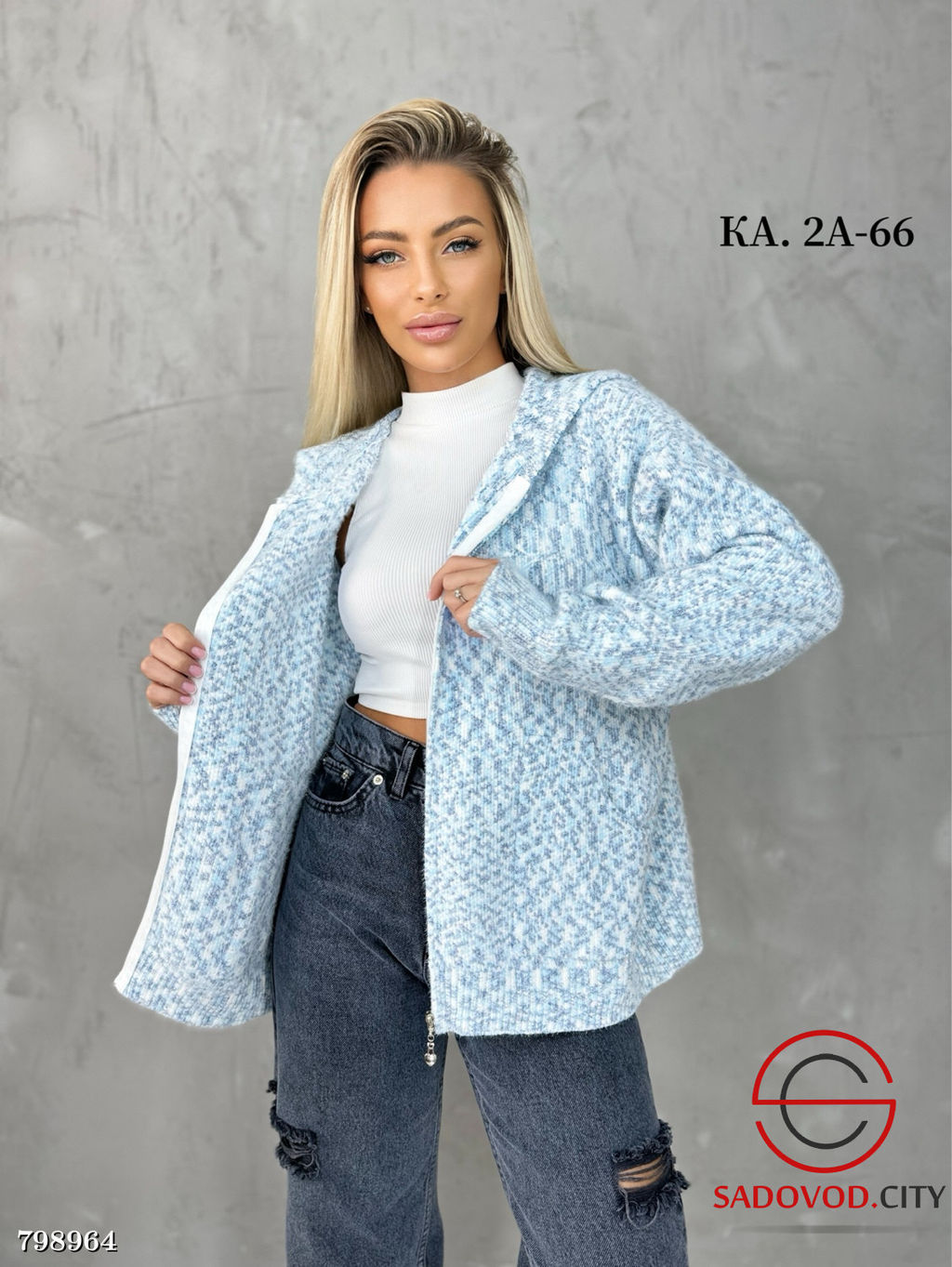 Кардиган женский на молнии - Bruno фото 3