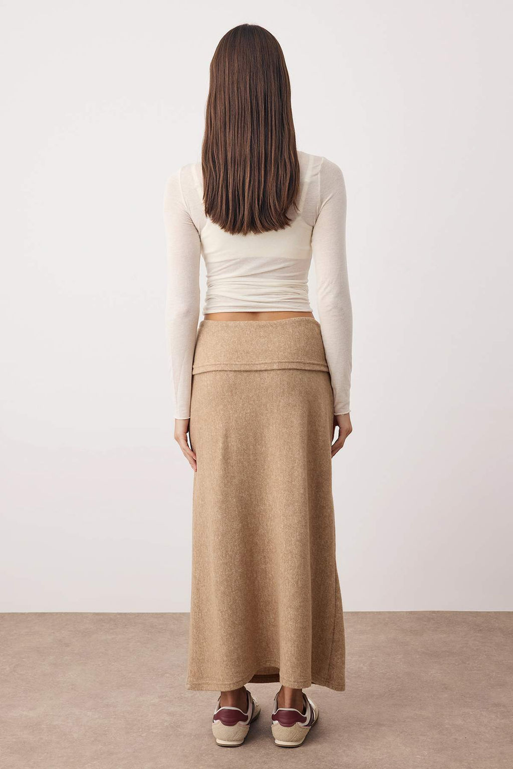 Bej A Line/Can Kesim Beli Katlamal? Orme Etek TWOAW26ET00070