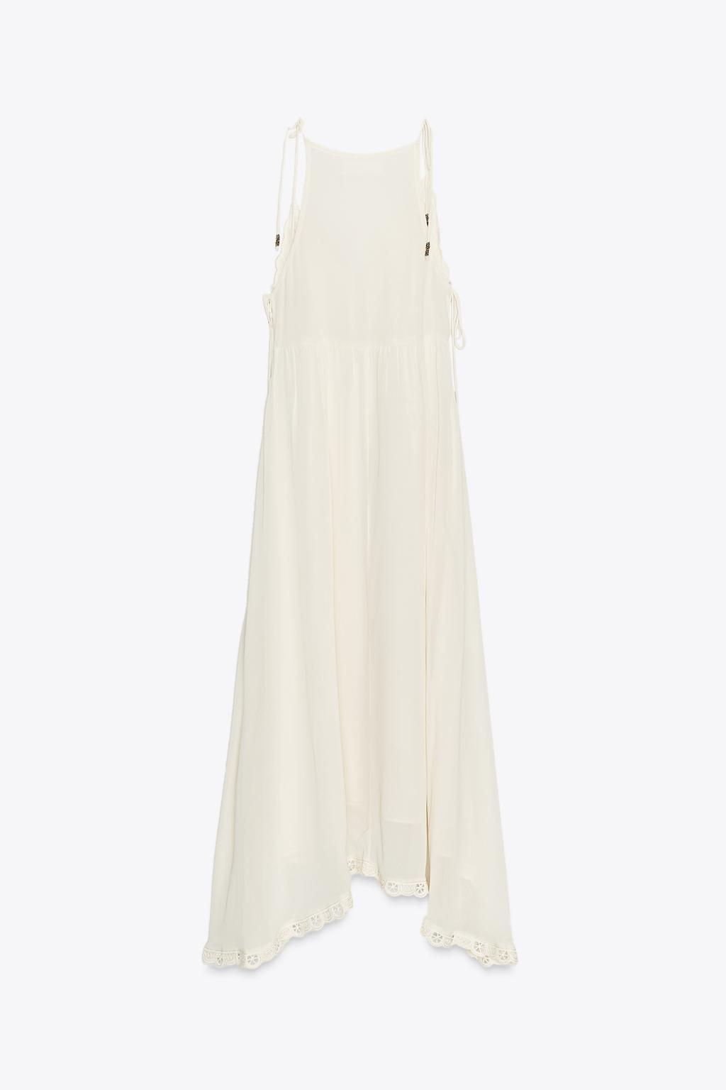 ZW COLLECTION ASYMMETRIC CROCHET DRESS - Zara фото 7