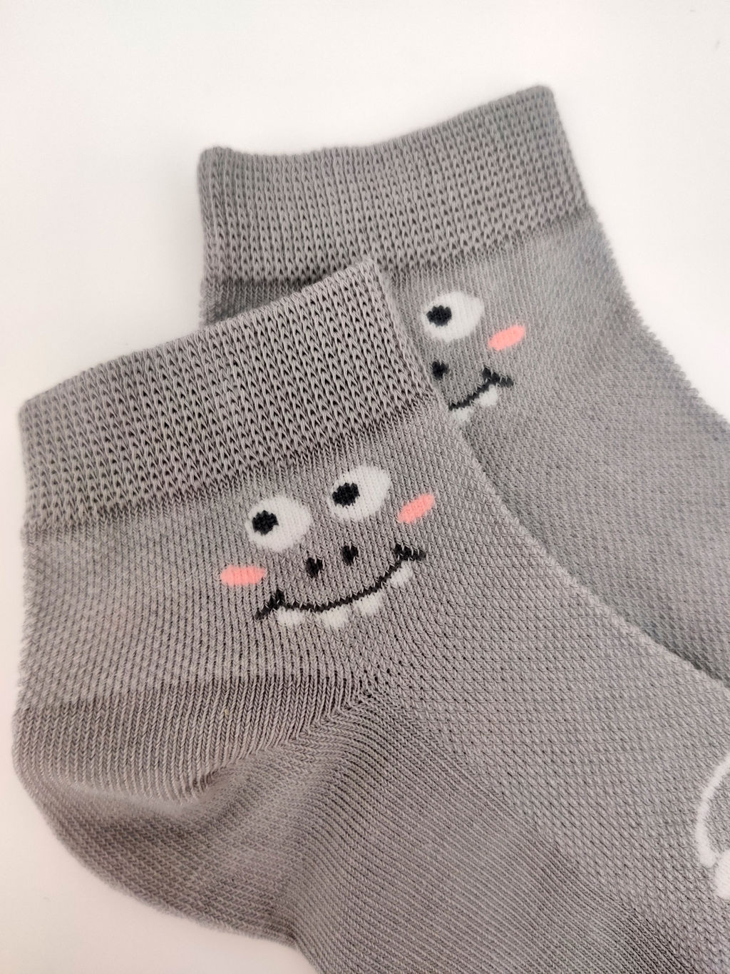 Детские носки 6-8 лет 19-22 см Серые, Сеточка Рожица - Krumpy фото 2