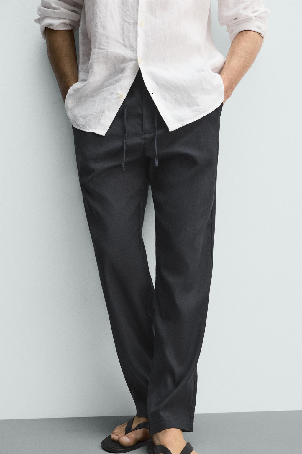 PANTAL?N RELAXED FIT ALGOD?N - LINO / Marr?n - Zara фото 6