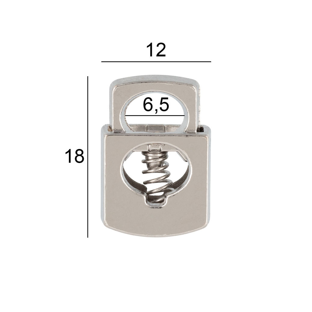 Зажим металл Micron GB 2012 d 6.5 мм в пакете 12 шт №06 черный никель