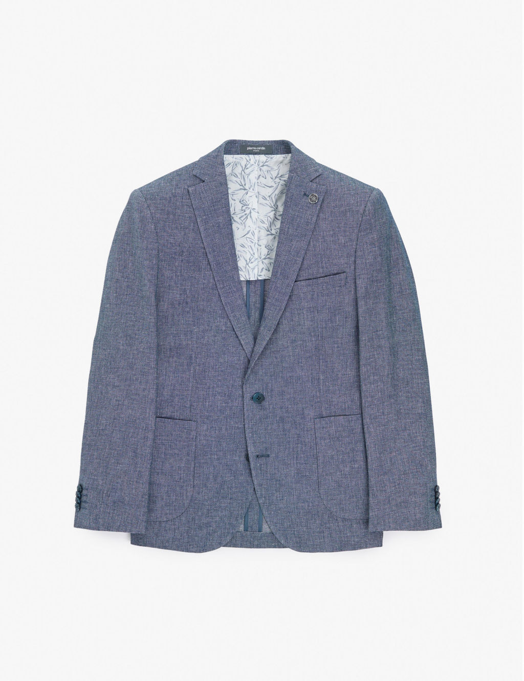 Lacivert Ex. Slim Fit Keten Pamuk Kar___ml_ Ceket