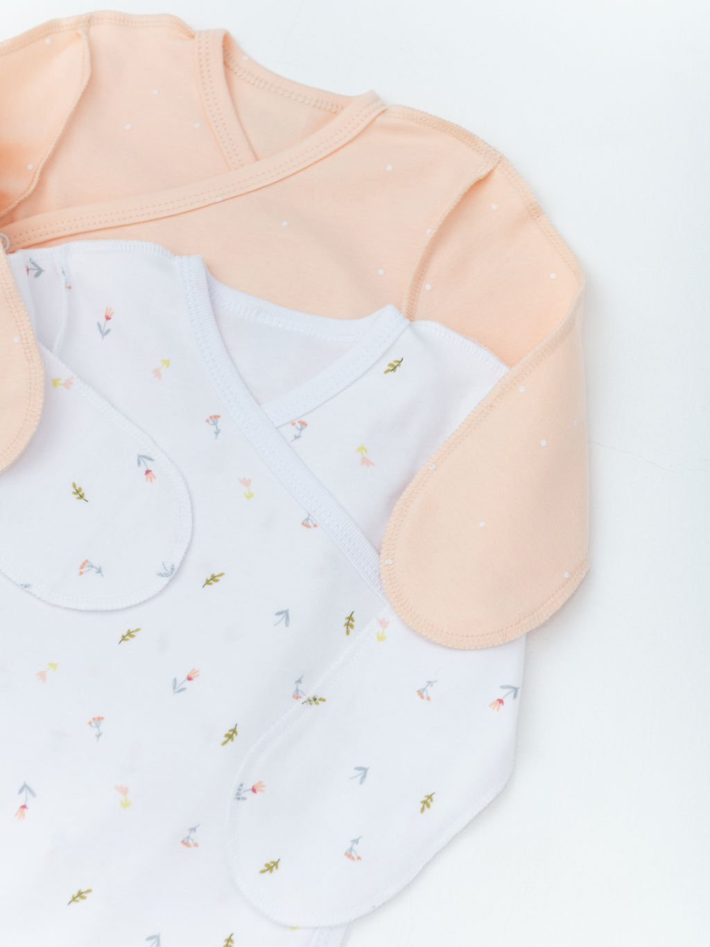 Комплект 2 предмета боди, бел/персик - Lesi kids фото 5