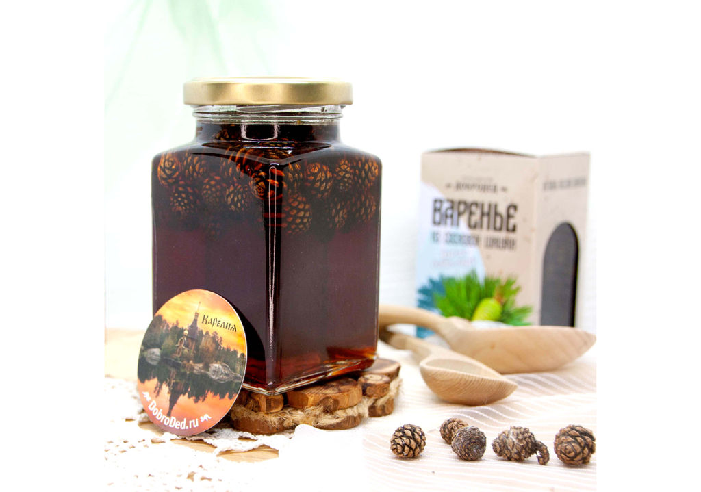 Варенье из Сосновых шишек баночка 300 г в коробочке с магнитиком