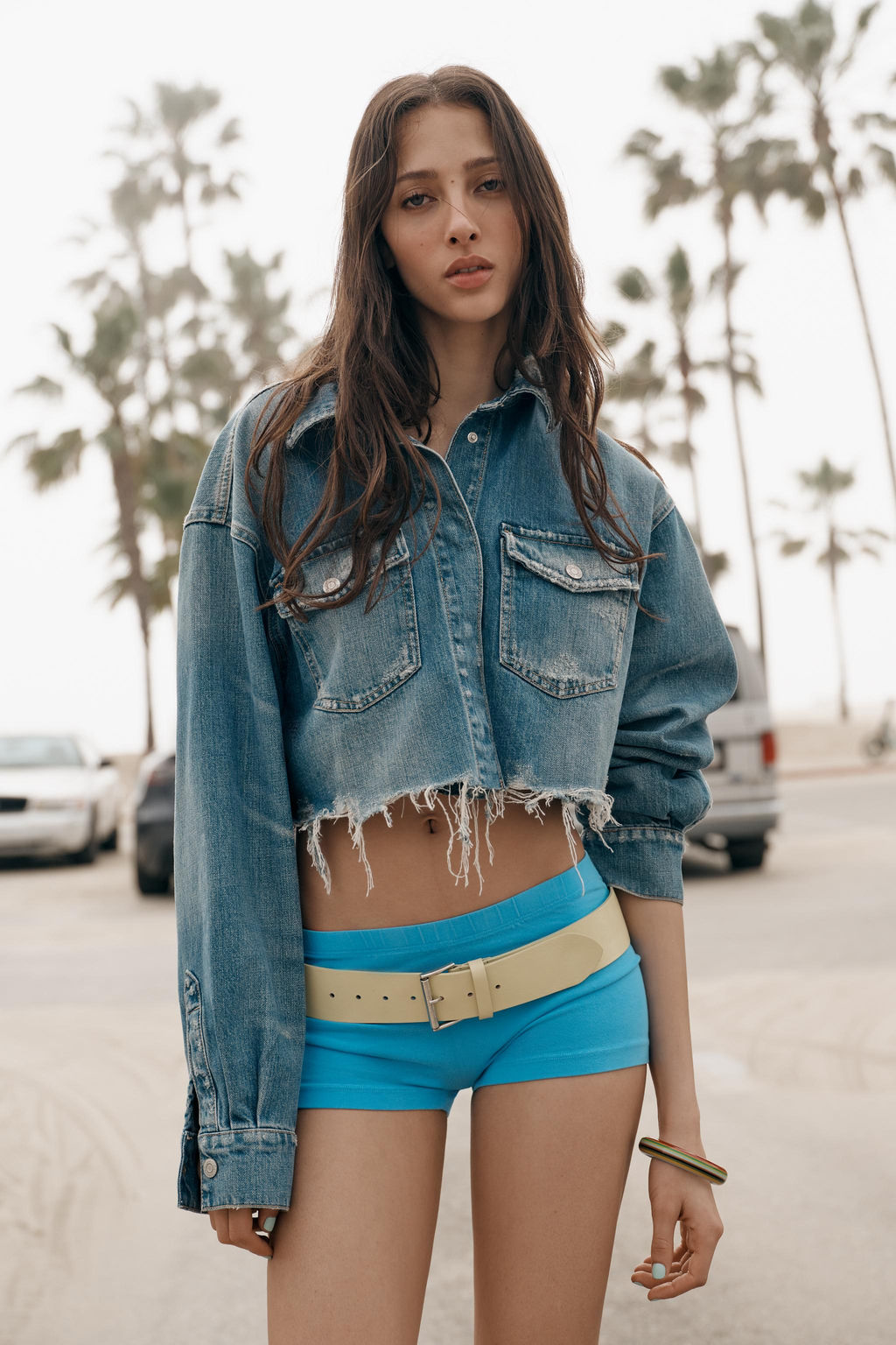 TRF CROP DENIM OVERSHIRT - Zara фото 16