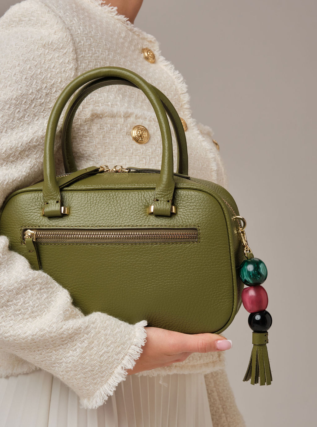 Кожаная сумка Hawaii DBR 31216 зеленая водоросль фото 8