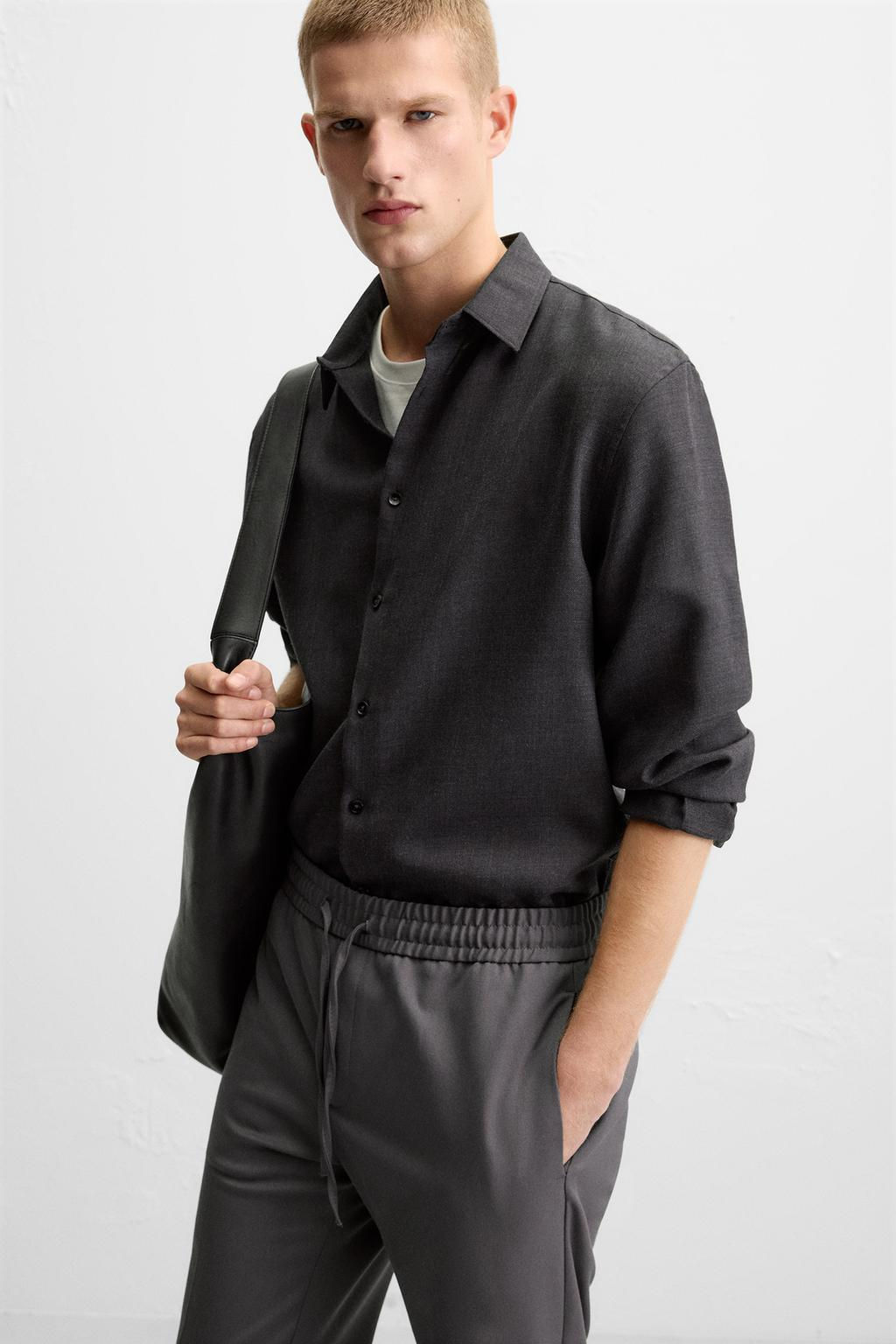 COMFORT FIT JOGGER WAIST TROUSERS - Zara фото 14