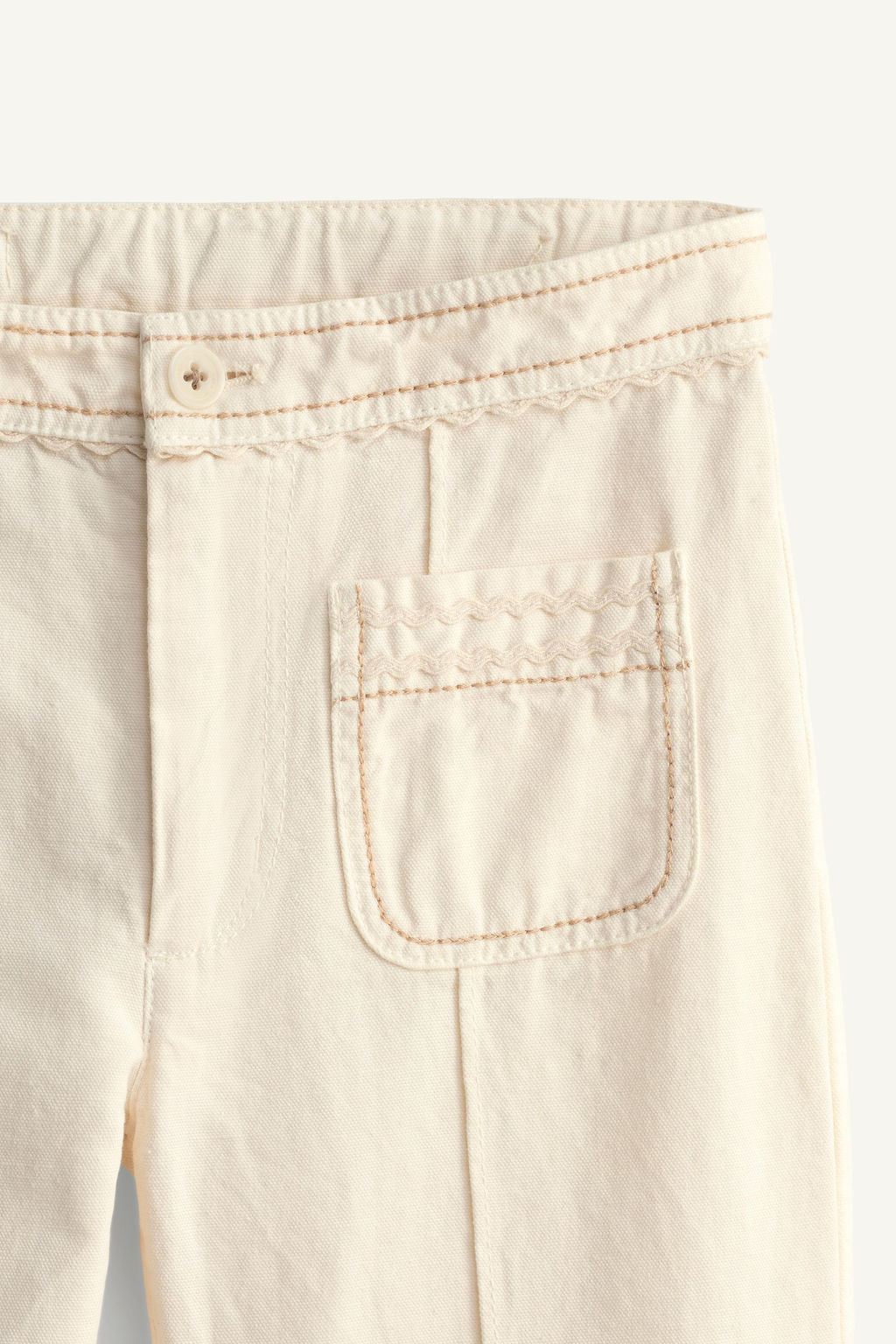 PANTAL?N FLARE PESPUNTES LIMITED EDITION / Crudo claro - Zara фото 8