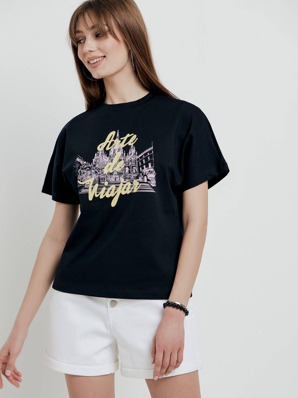 CONTE Футболка из хлопка Аrte de viajar LD 1750 black