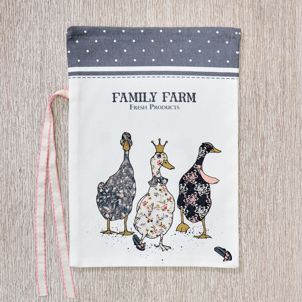 НАБОР МЕШОЧКОВ ИЗ 2-Х ШТ FAMILY FARM 20Х29СМ,100% ХЛОПОК,ГРАФИТ,ТВИЛ,ПРОПИТКА