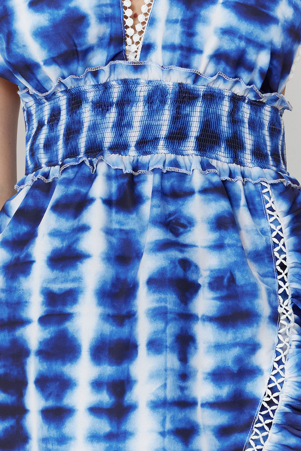 Soyut Desenli Mini Dokuma F?rf?rl? Plaj Elbisesi TBESS24EL00126 - Trendyolmilla фото 5