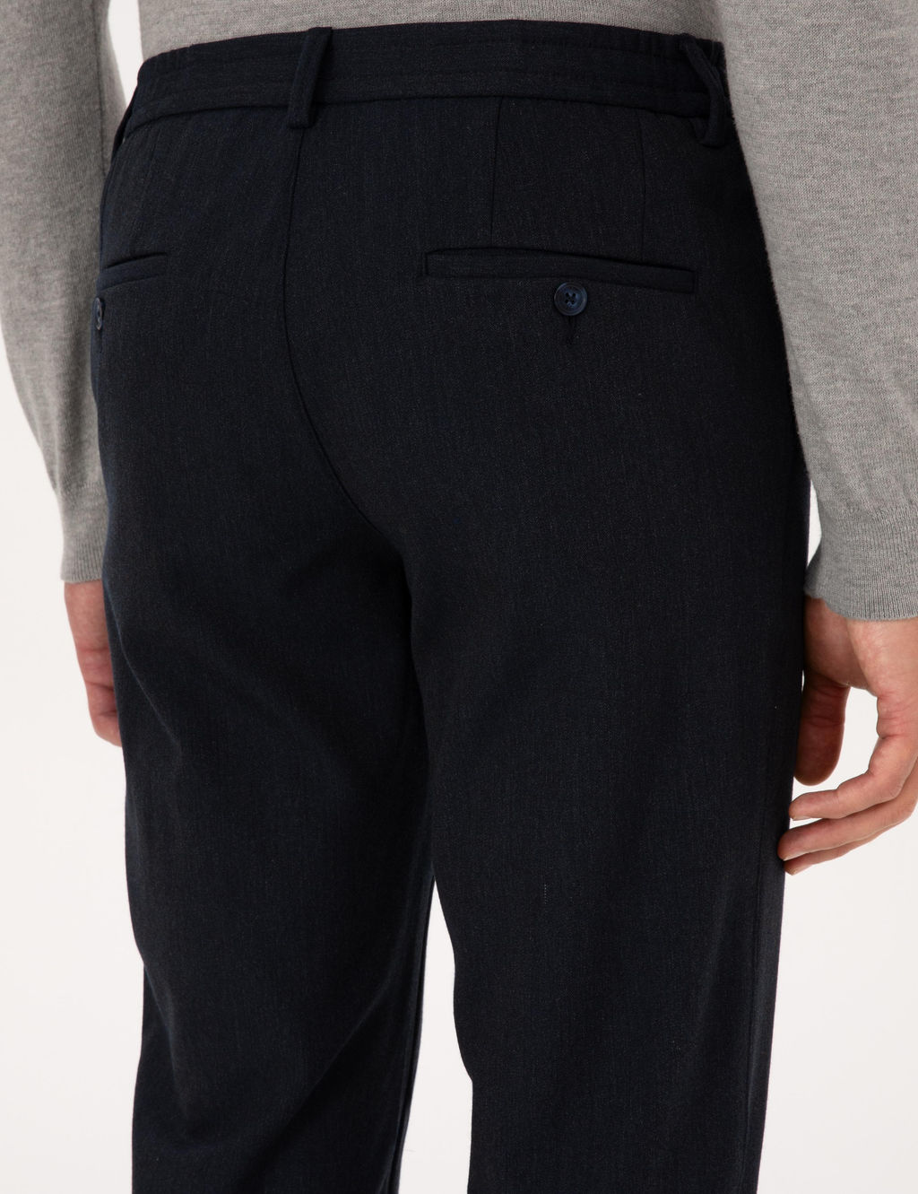 Lacivert Slim Fit Flanel Dokulu Kuma_ Pantolon - Pierre cardin фото 12