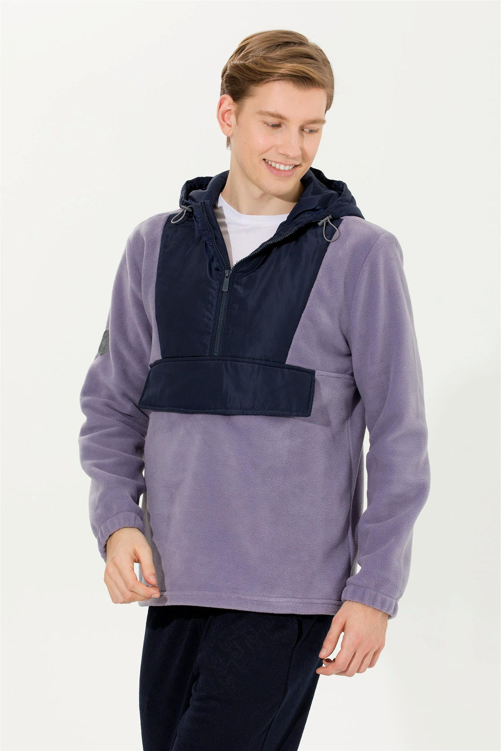 U. S. Polo Assn Мужская серая толстовка с капюшоном - U.s. polo assn фото 8