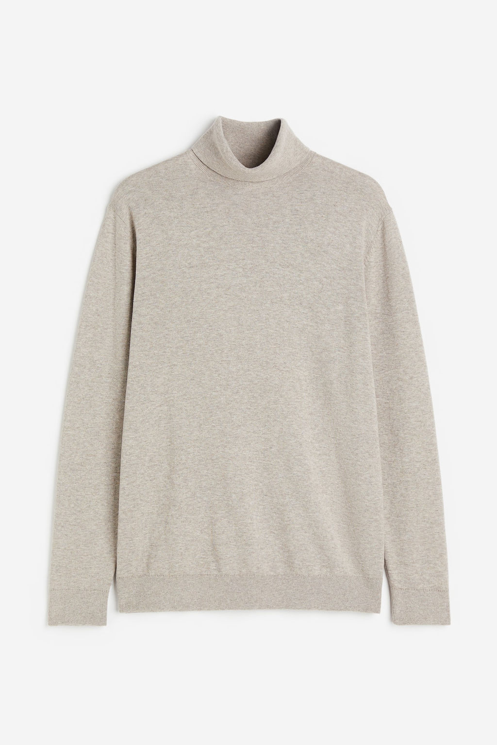 Jersey de cuello alto en punto fino Slim Fit