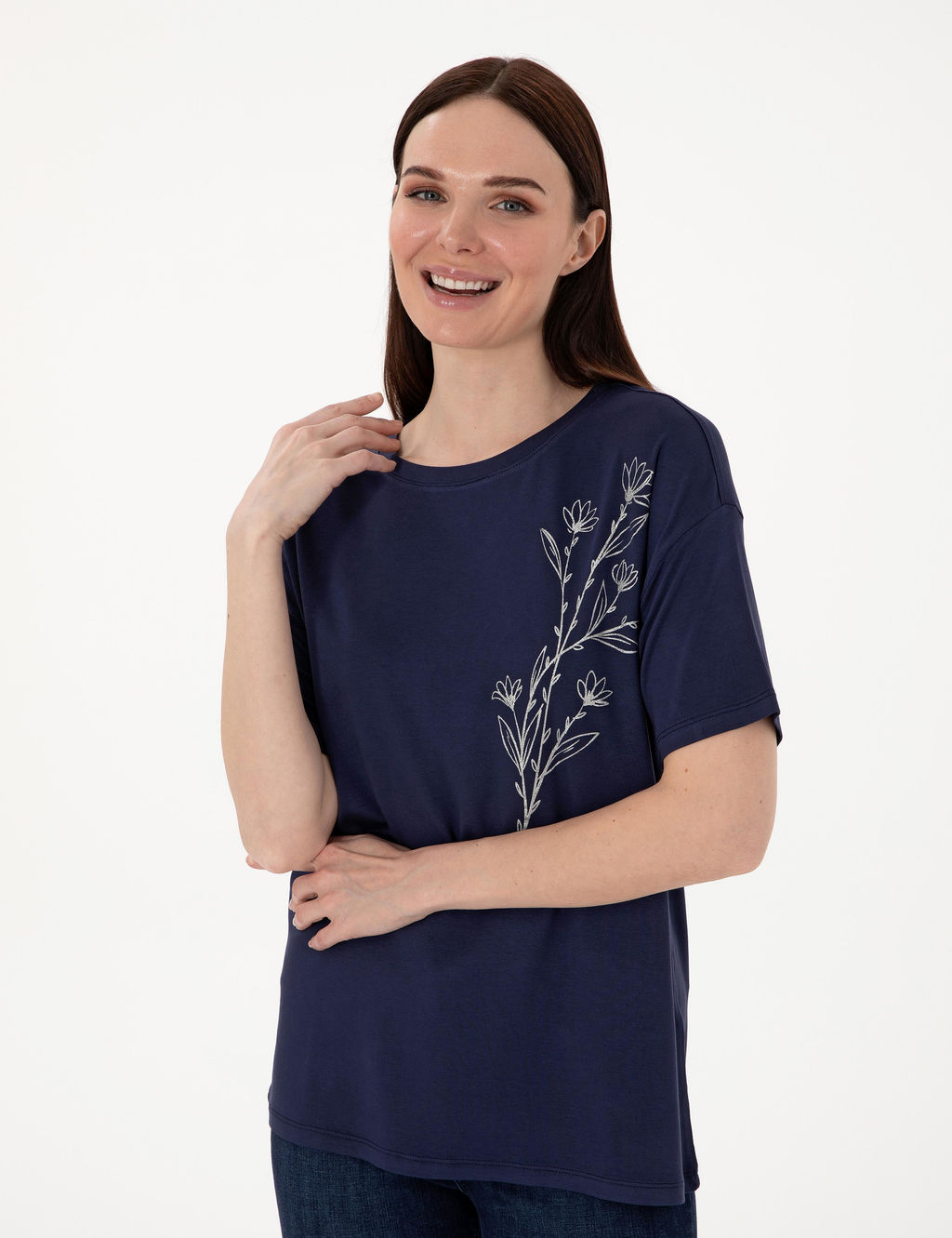 Lacivert Comfort Fit Ti__rt - Pierre cardin фото 3