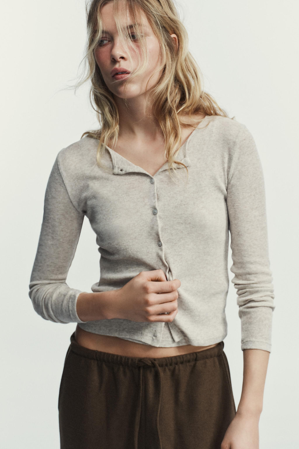 LACE TRIMMED COMBINATION JACKET AND TOP - Zara фото 10