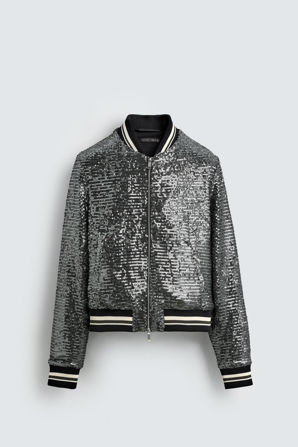 SEQUIN BOMBER JACKET - Zara фото 8