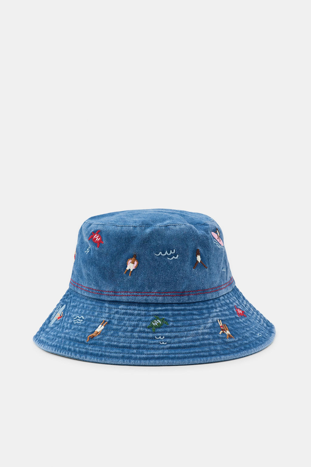 GORRO BUCKET BORDADOS / Azul