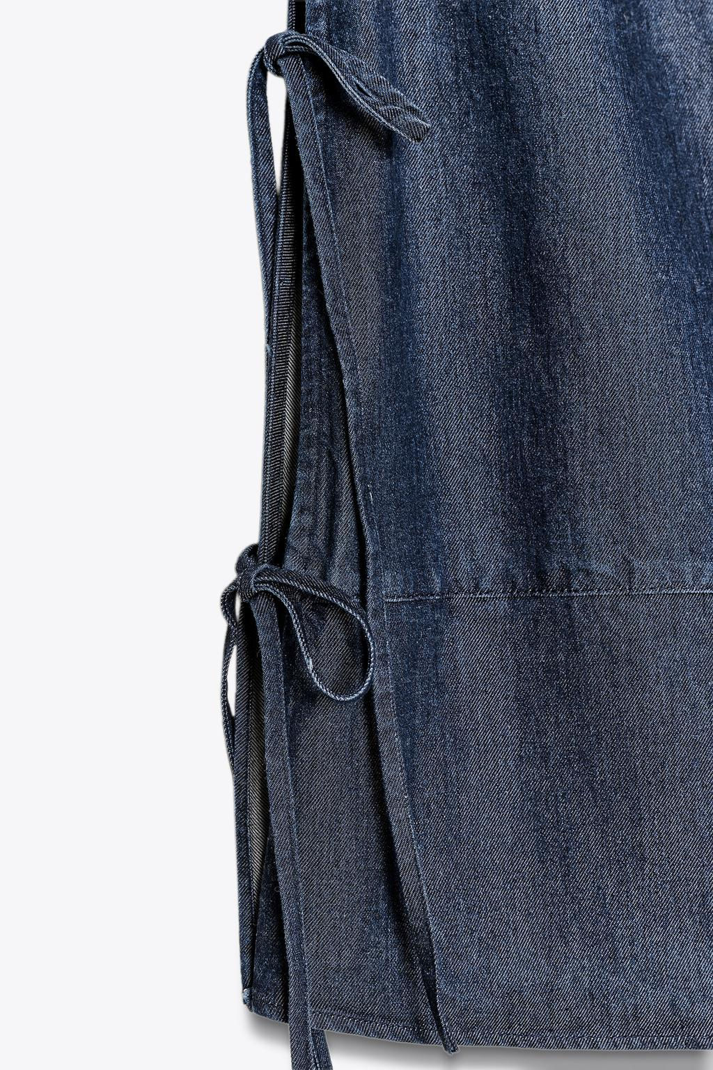 ZW COLLECTION DENIM TIE TOP - Zara фото 8