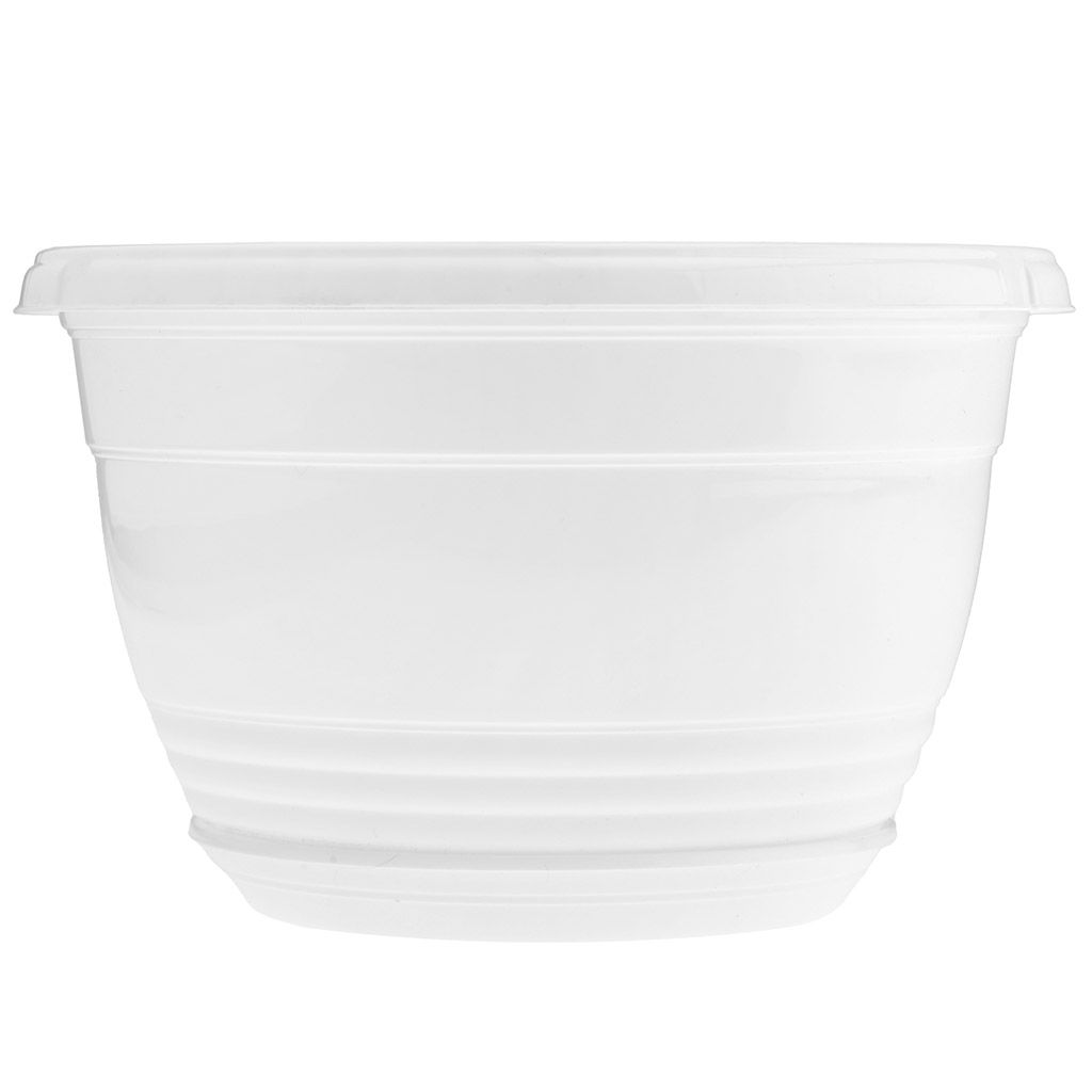 Горшок для цветов пластмассовый Глория 3,3л, д21,5см, h14см, белый (Россия) - Домашняя мода фото 2