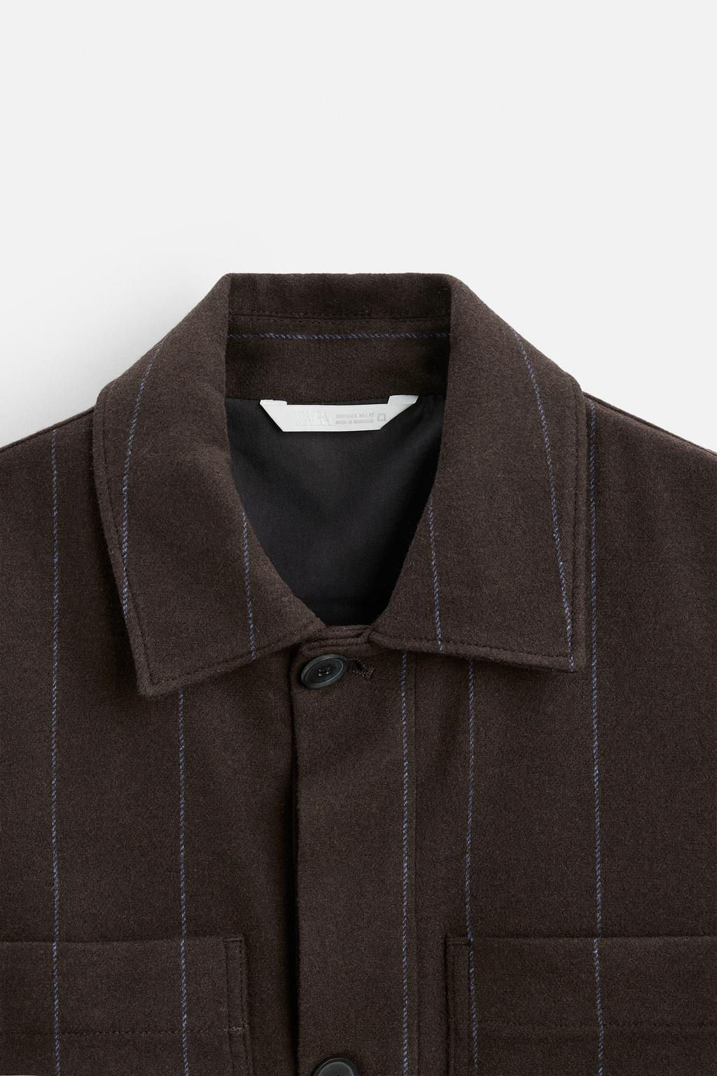 STRIPED OVERSHIRT WITH POCKETS - Zara фото 8