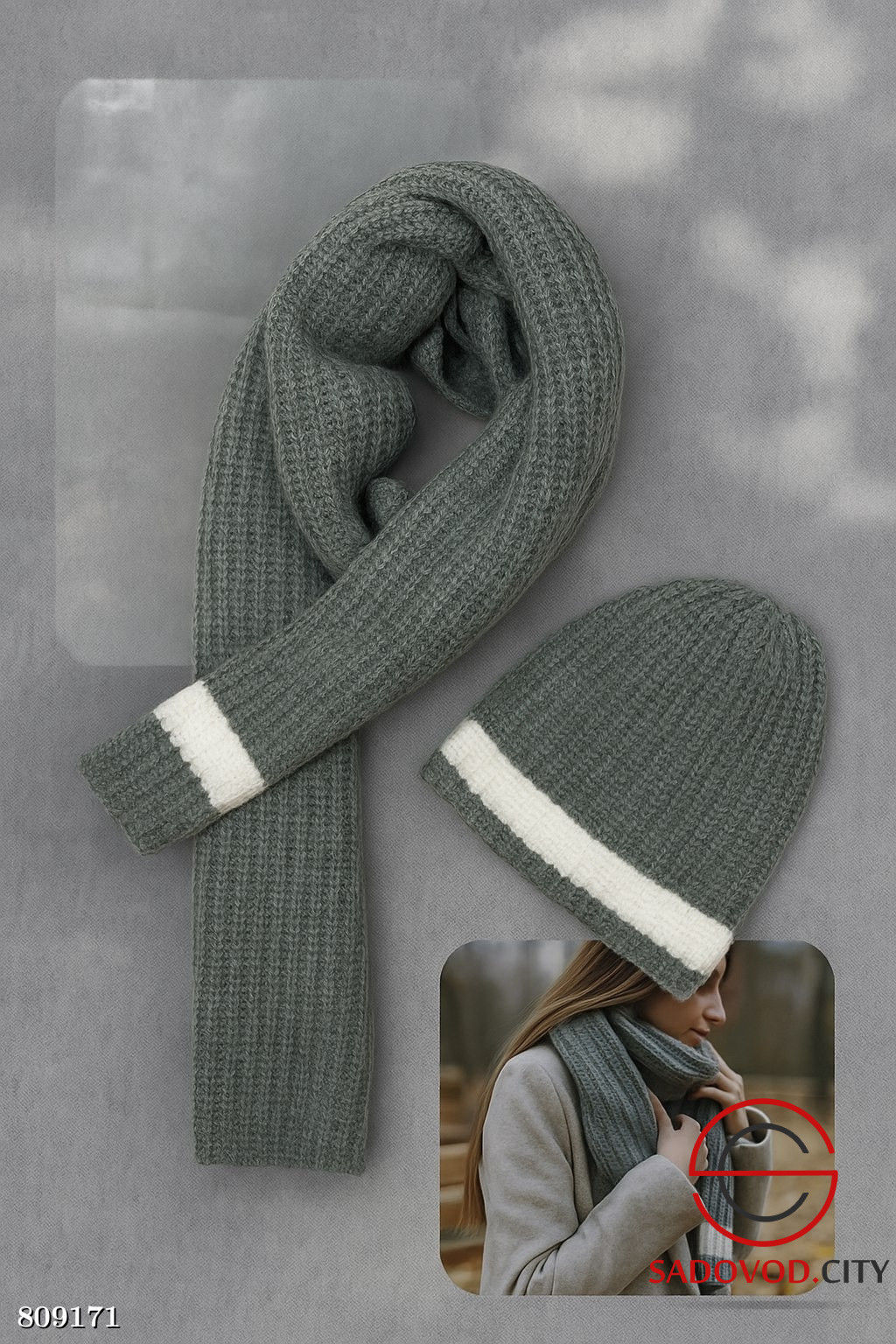 Шапка в комплект 2в1, внутри флис - Bruno фото 8