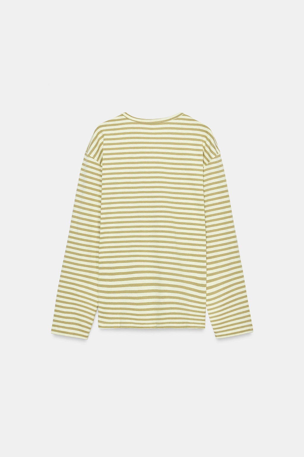 CAMISETA RAYAS ALGOD?N Y LINO / Beige / Tostado