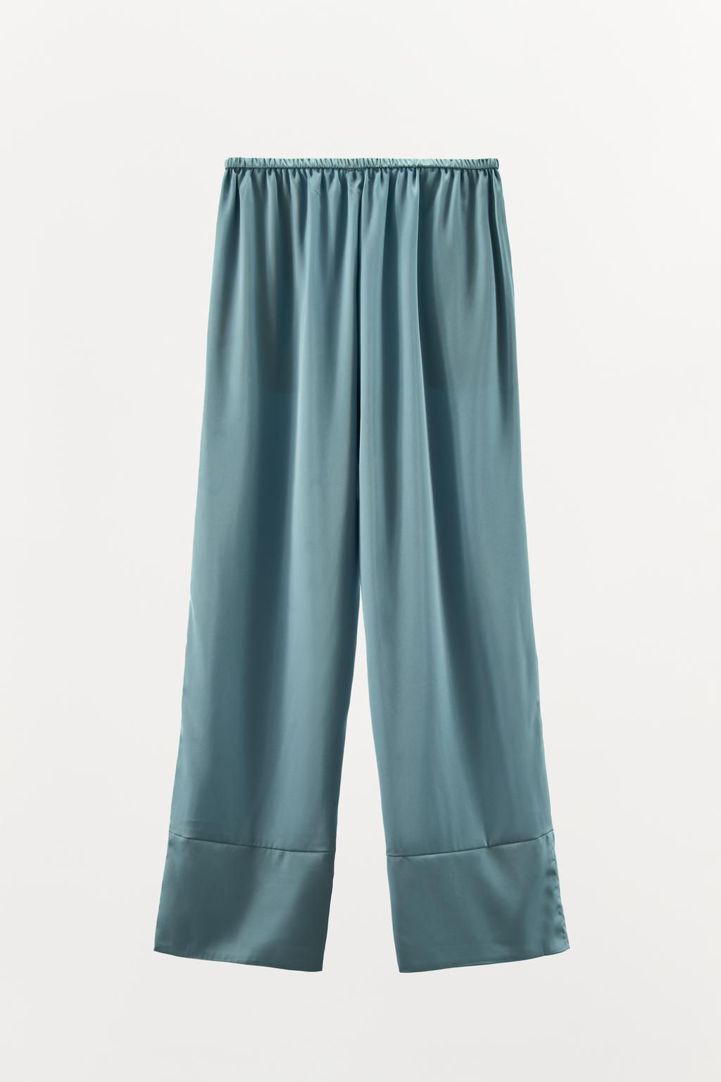 SATIN PYJAMA-STYLE TROUSERS - Zara фото 10