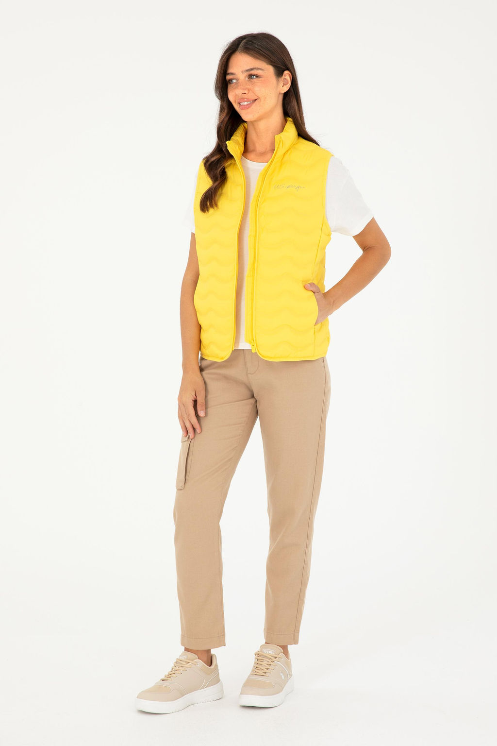 Женский желтый жилет - U.s. polo assn фото 4