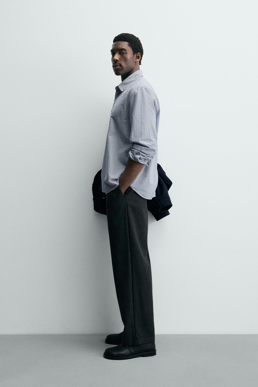 TEXTURED CHECK SHIRT - Zara фото 3