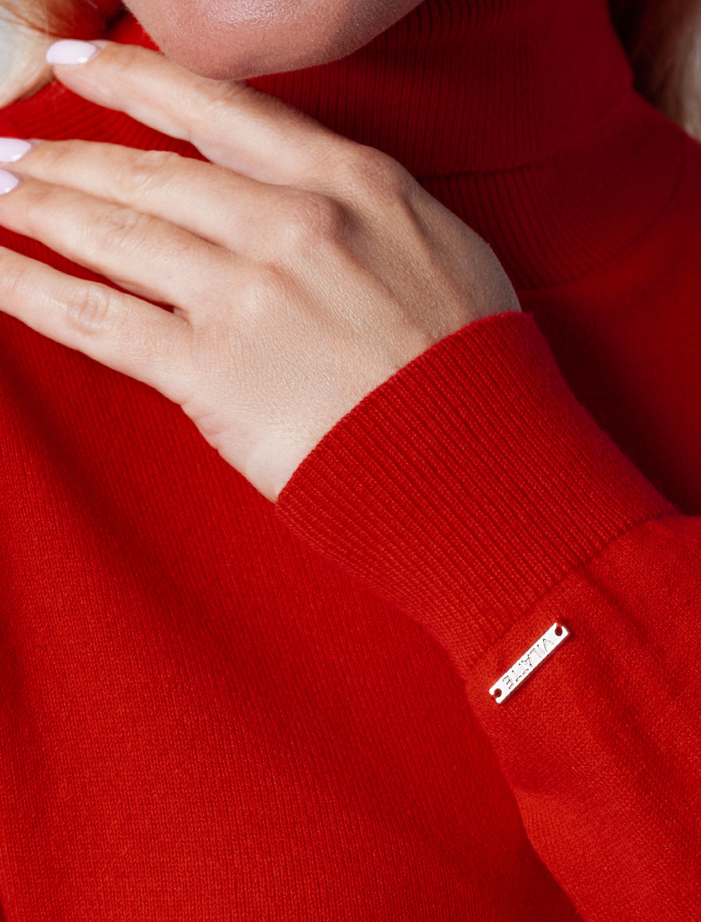 VILATTE / Водолазка тонкой вязки из хлопка с нейлоном  фото 2