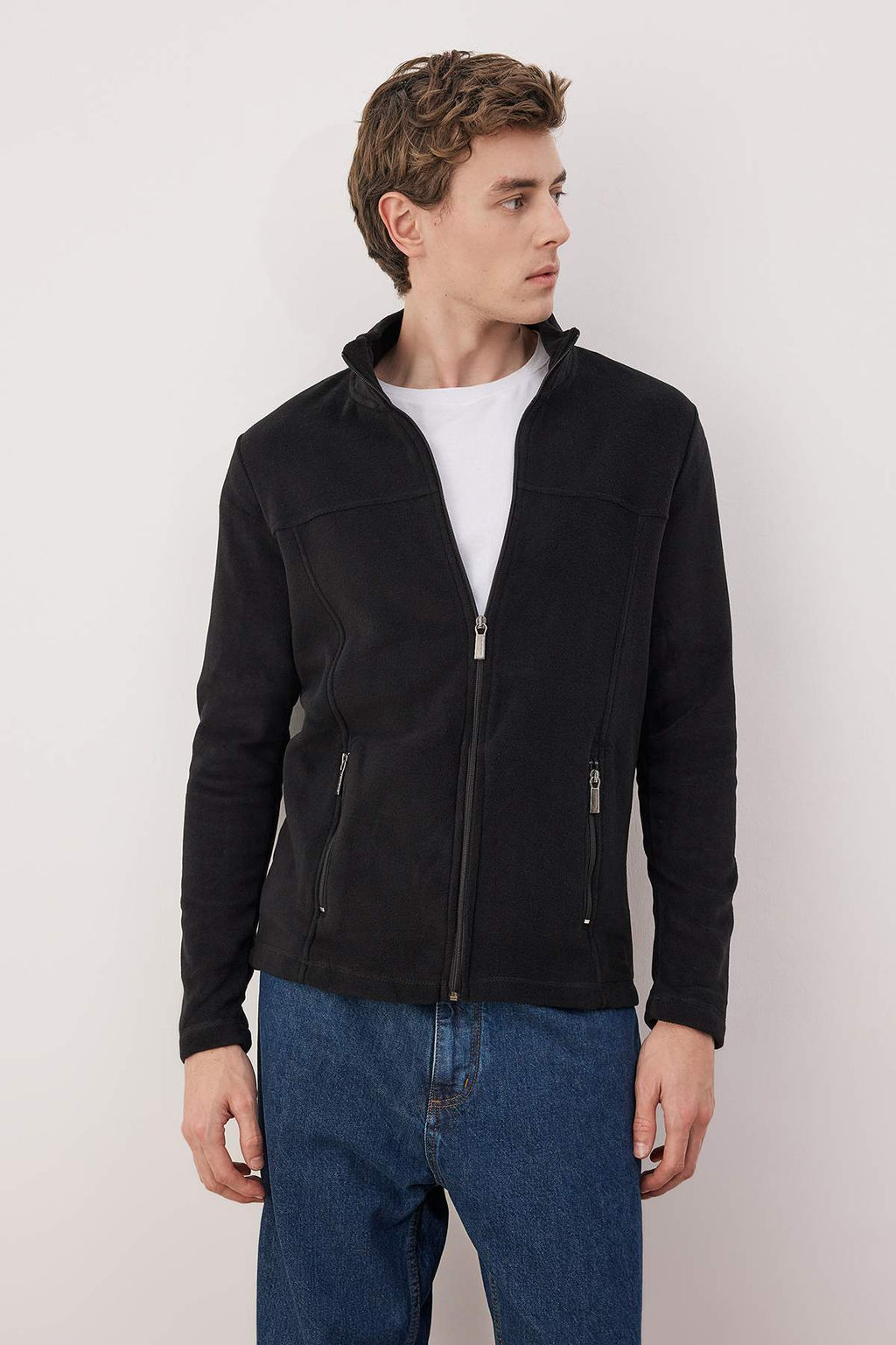 Siyah Regular/Normal Kesim Fermuarl? Polar Sweatshirt TMNAW26SW00063