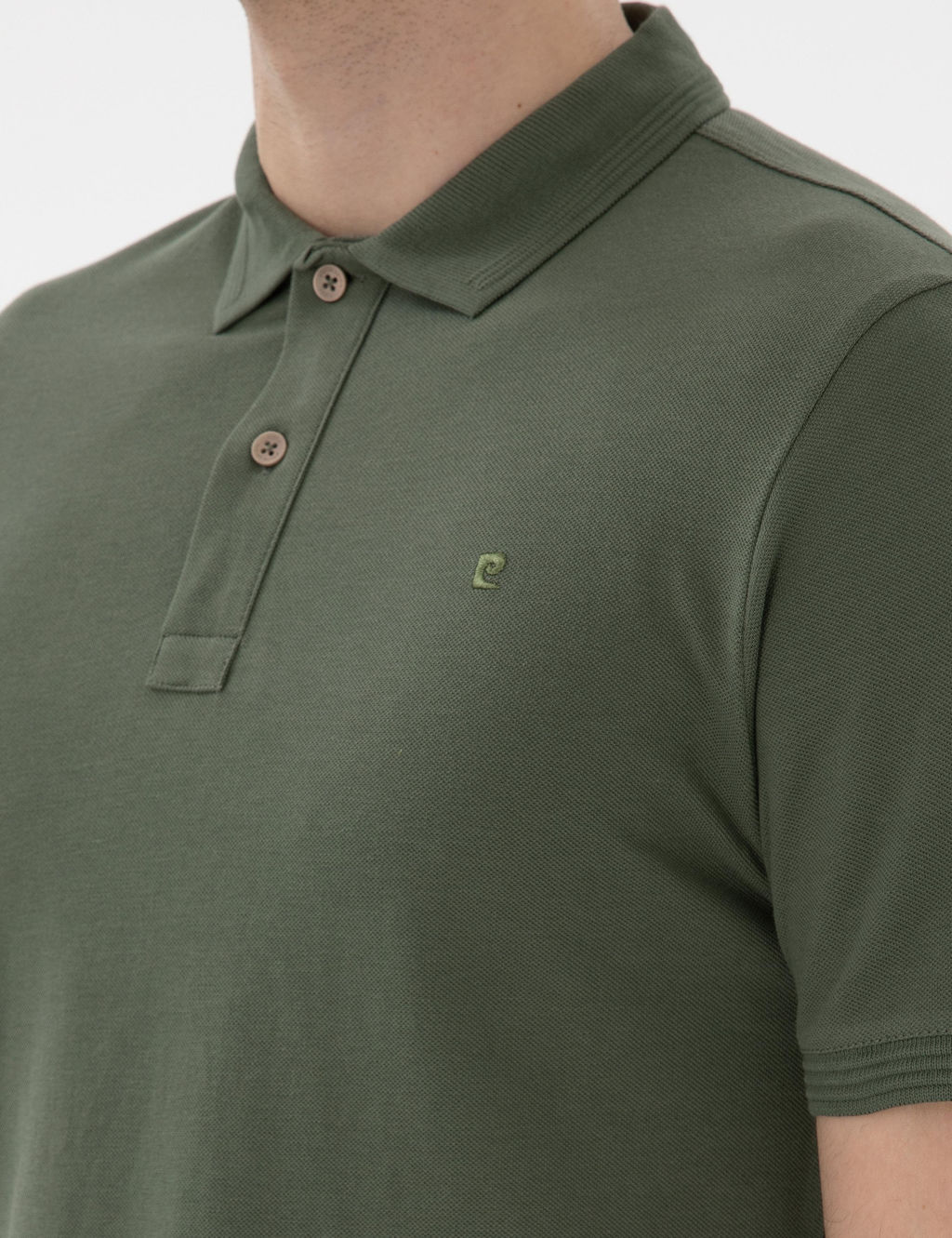 Haki Slim Fit K_vr_lmaz Polo Yaka Basic Ti__rt - Pierre cardin фото 14
