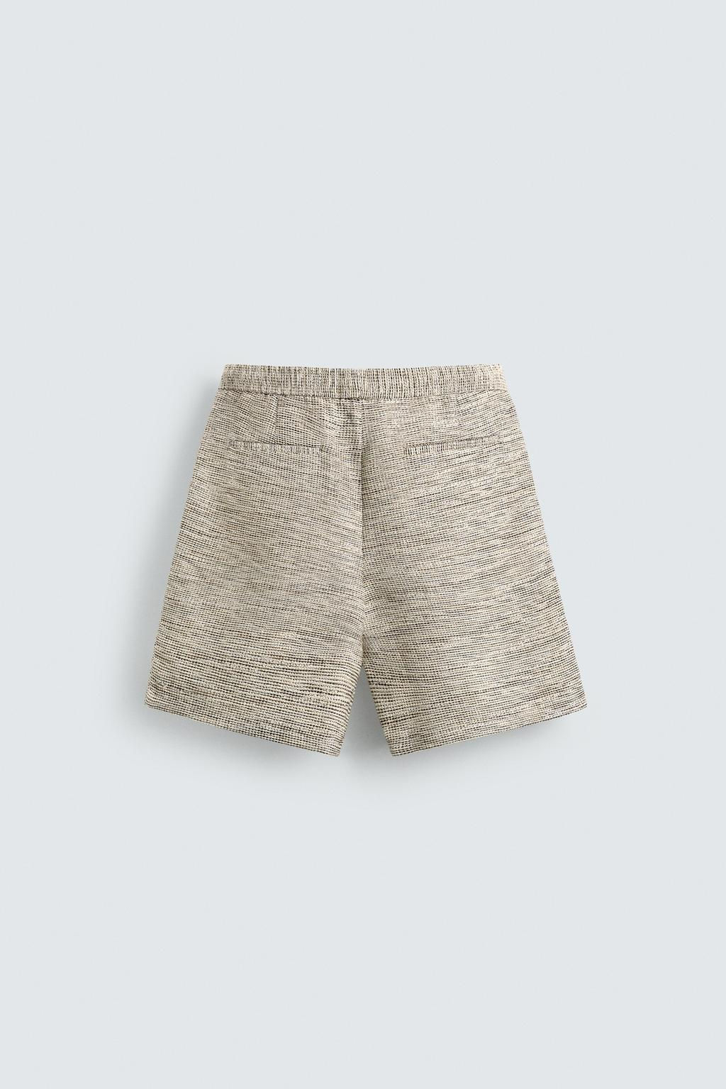 TEXTURED CONTRAST BERMUDA SHORTS - Zara фото 7