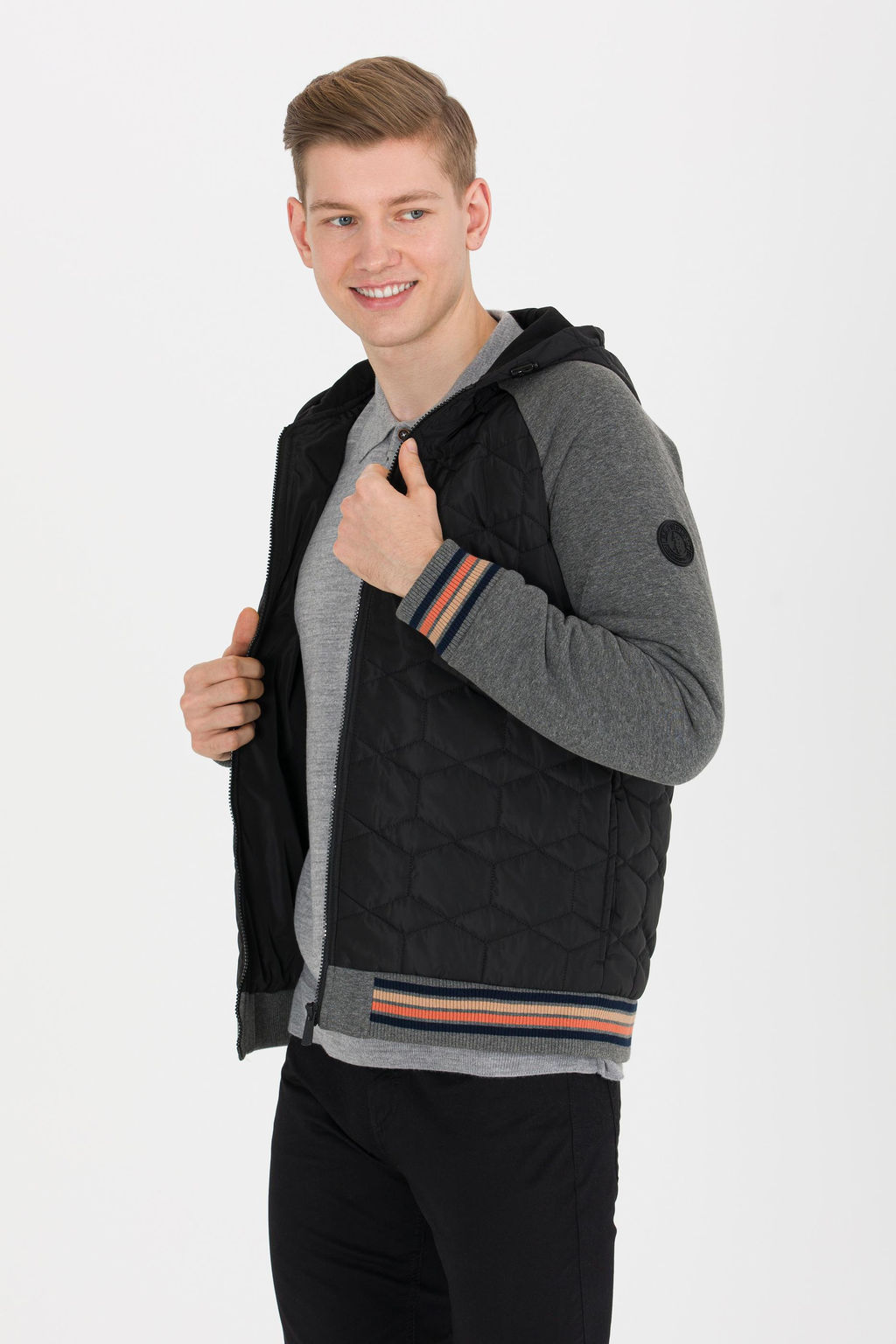 U. S. Polo Assn / Мужской черный вязаный кардиган