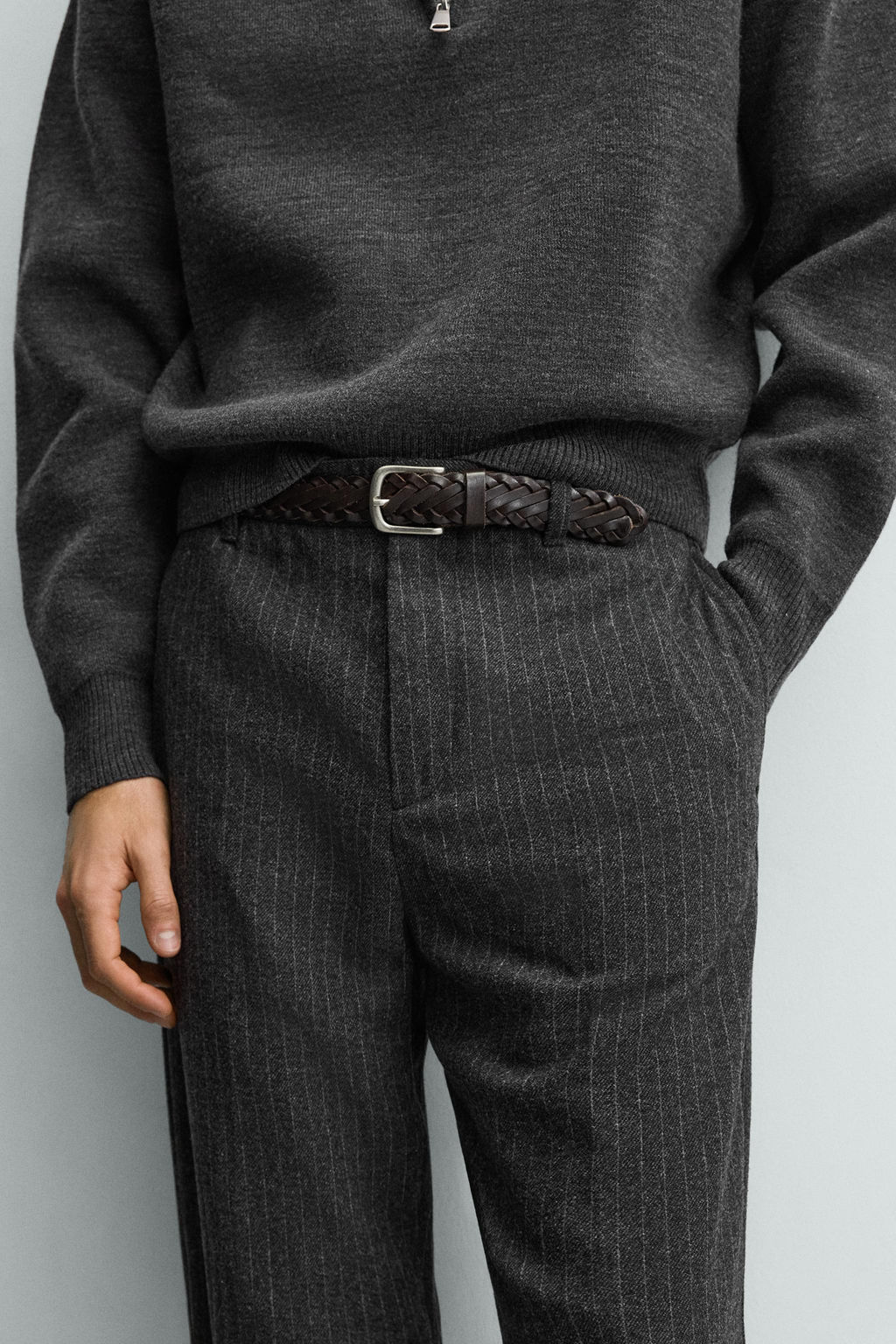 RELAXED FIT PINSTRIPED TROUSERS - Zara фото 5