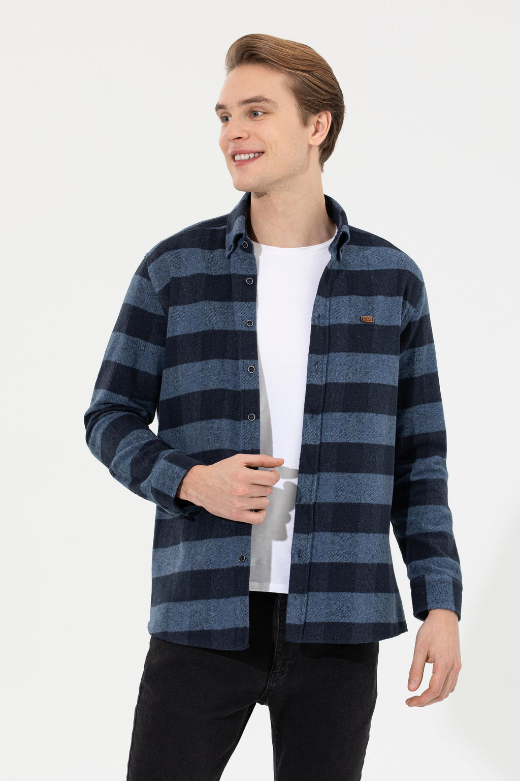 Erkek Oduncu Lacivert G_mlek