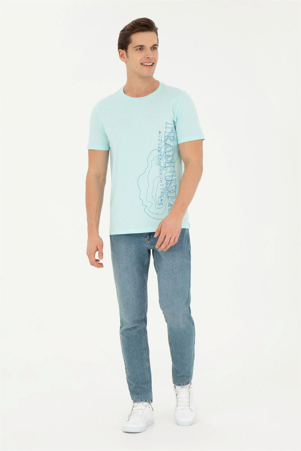 Мужская футболка Nil с круглым вырезом Неожиданная скидка в корзине - U.s. polo assn фото 4